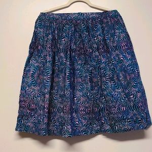 African print midi skirt